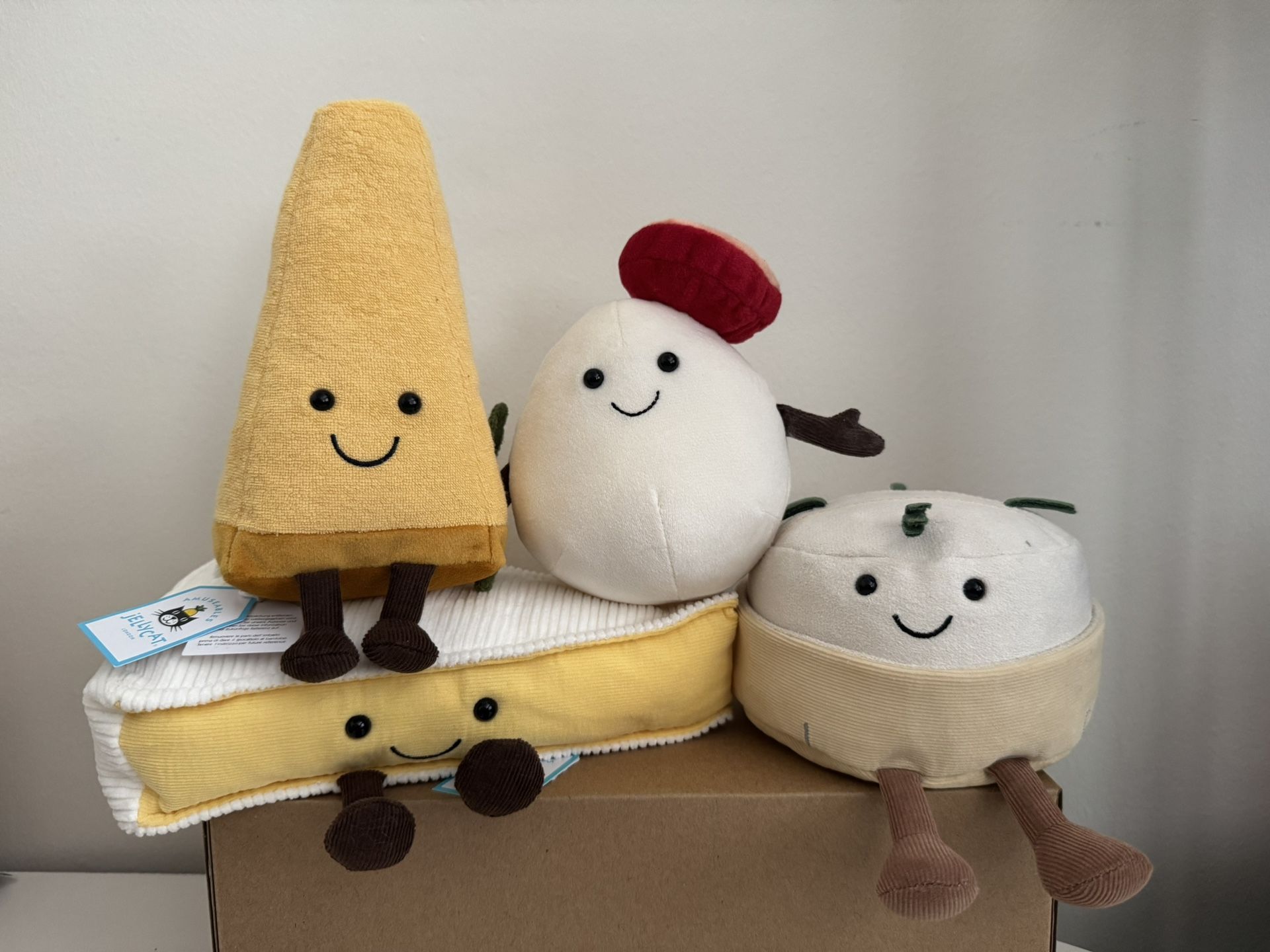 Jellycat Cheese Bundle Parmesan+ Mozzarella + Camembert +Brie Authentic NWT