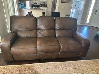Brown recliner couch w/ USB ports