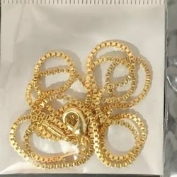 Single Chain Necklace 18K Gold Plated 