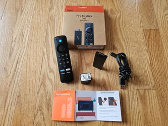 Brand NEW! - Amazon Fire TV Stick HD (newest model), free and live TV, Alexa Voice Remote, smart home controls, HD streaming