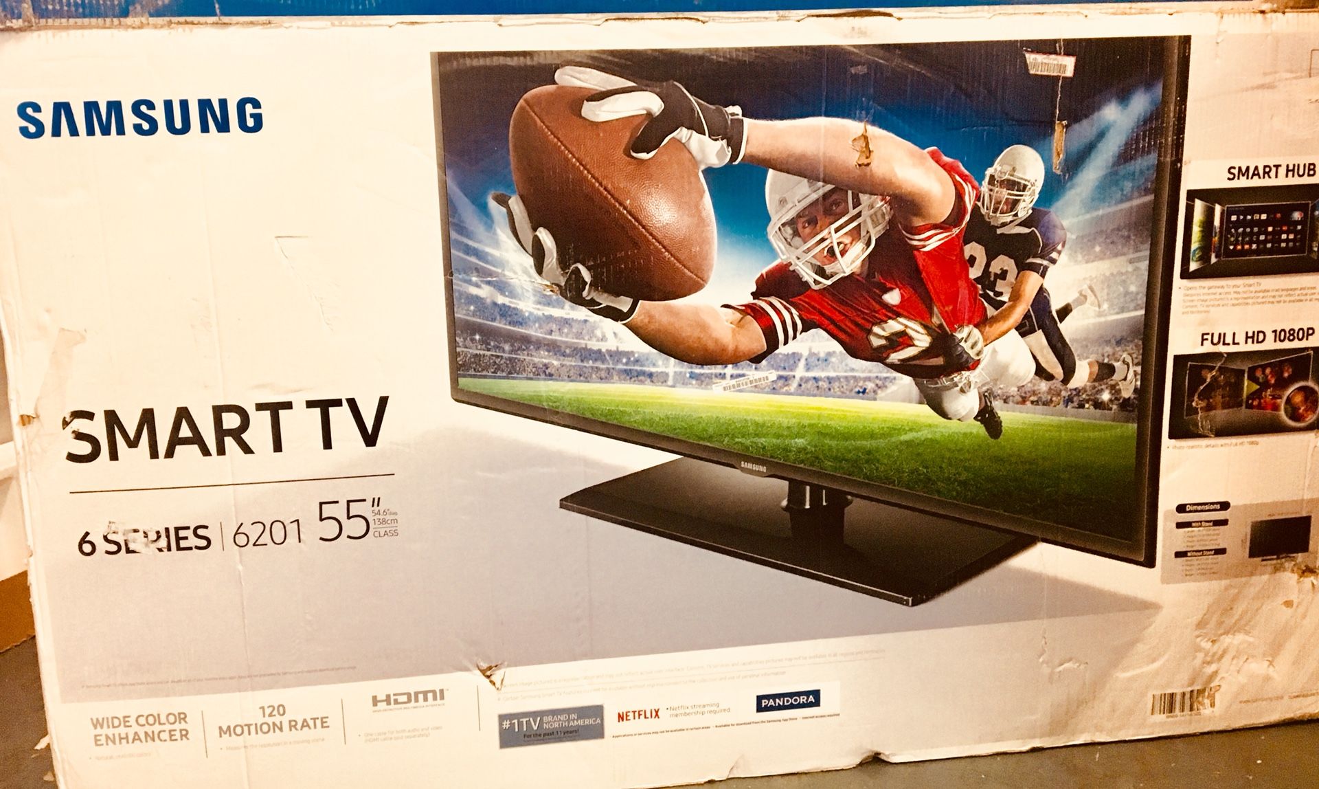 Samsung 55” Smart TV 6 Series model 6201! Brand new!