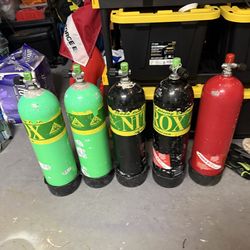 Scuba tanks aluminum 80s