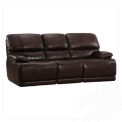 Aleena Leather Power Reclining Sofa with Power Headrest