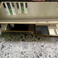 Gold Mirror Coffee Table 