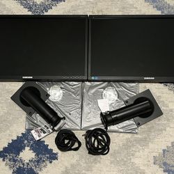 (2)Used Samsung 22inch LCD Model #S22E450D With Stand