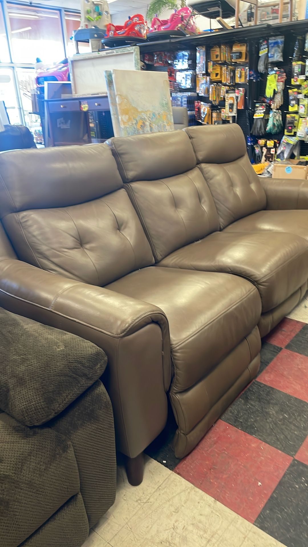 Malibu Leather Power Reclining Sofa with Power Headrests