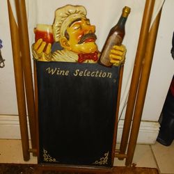 32IN CHEF GUY WALL HANG CHALK BOARD MENU BOARD 8 FIRM LOOK MY POST ALOT ITEMS