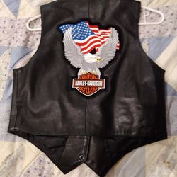 Woman's  Medium. Leather Vest Italy