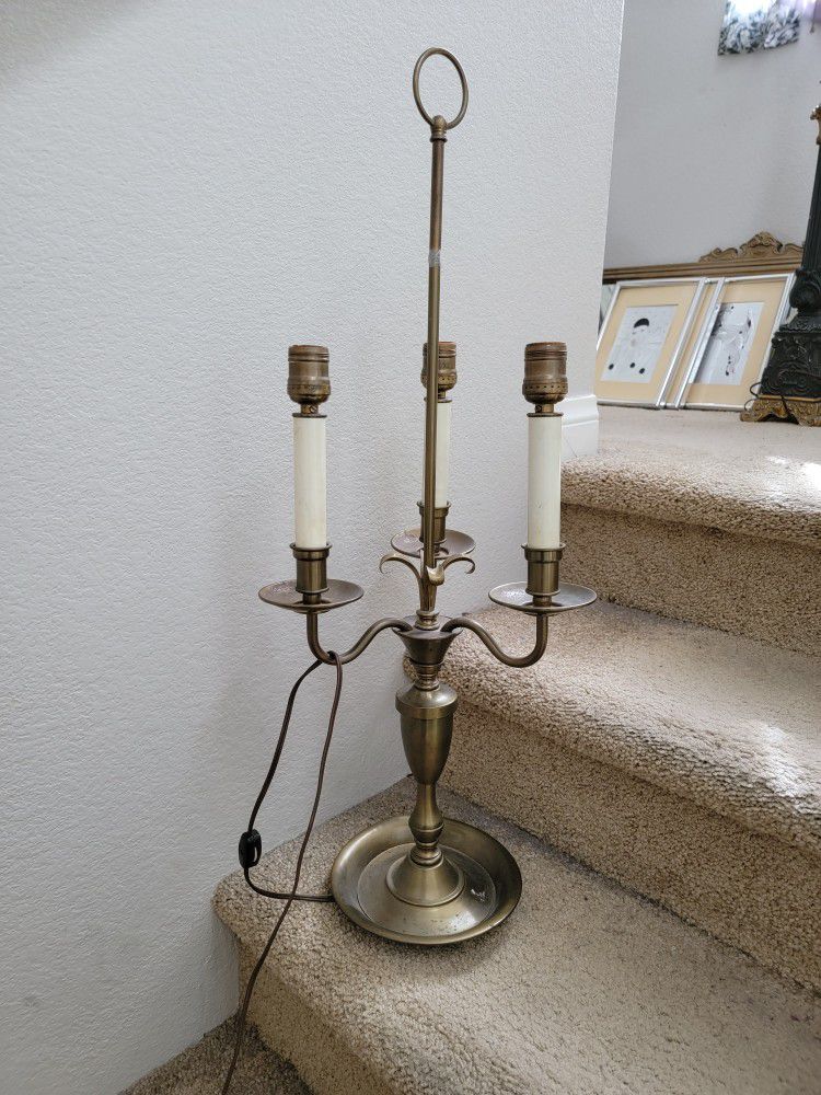 Antique Candelabra Brass Lamp