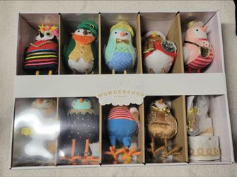 Wondershop 10pc Featherly Friends 2025 Anniversary Collection Christmas Bird Set