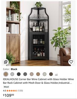 Corner Bar/Bar Rack Cabinet