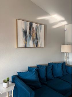 Blue sectional