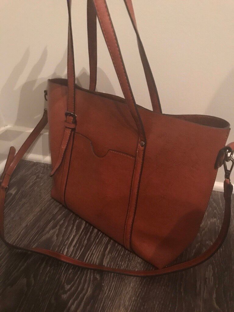 Leather Satchel Tote Bag