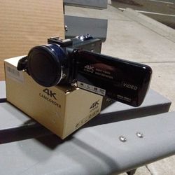 Video Camera Camcorder 4K 48MP 30FPS with IR Night Vision,18X Zoom 32GB SD Card