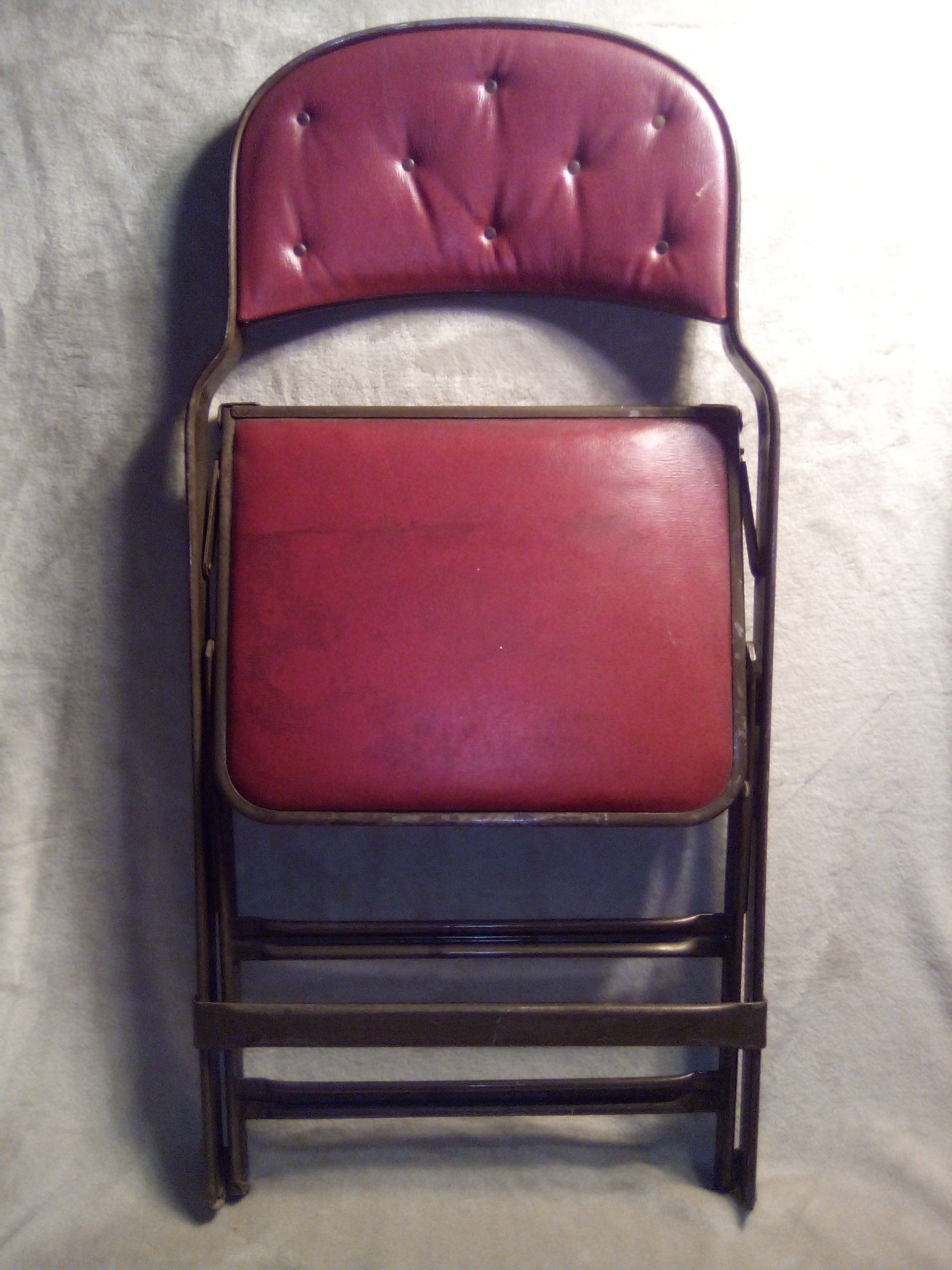 Antique clarin folding metal chair