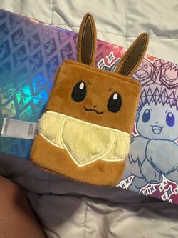 Evee pokemon card holder and play card mat or mouse pad