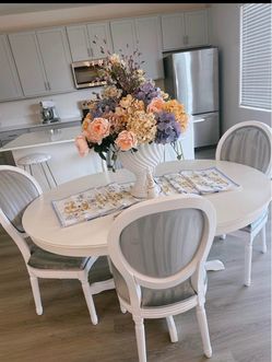 IKEA INGATORP extendable dining table and chairs dinette french