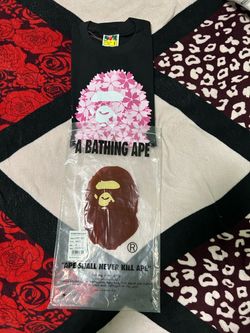 Black cherry blossom bape tee size s