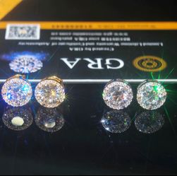 Moissanite Diamond Earrings