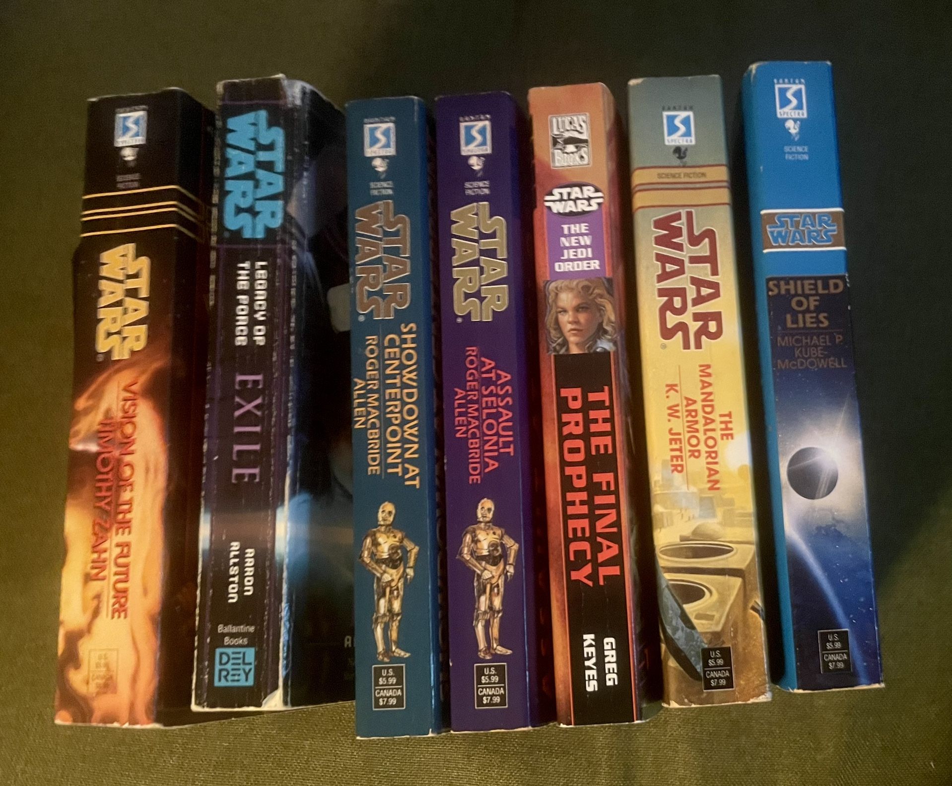 Collection of Seven Paperback Star Wars Novels