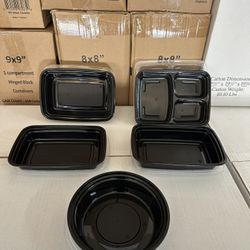 Black Rectangular Containers 
