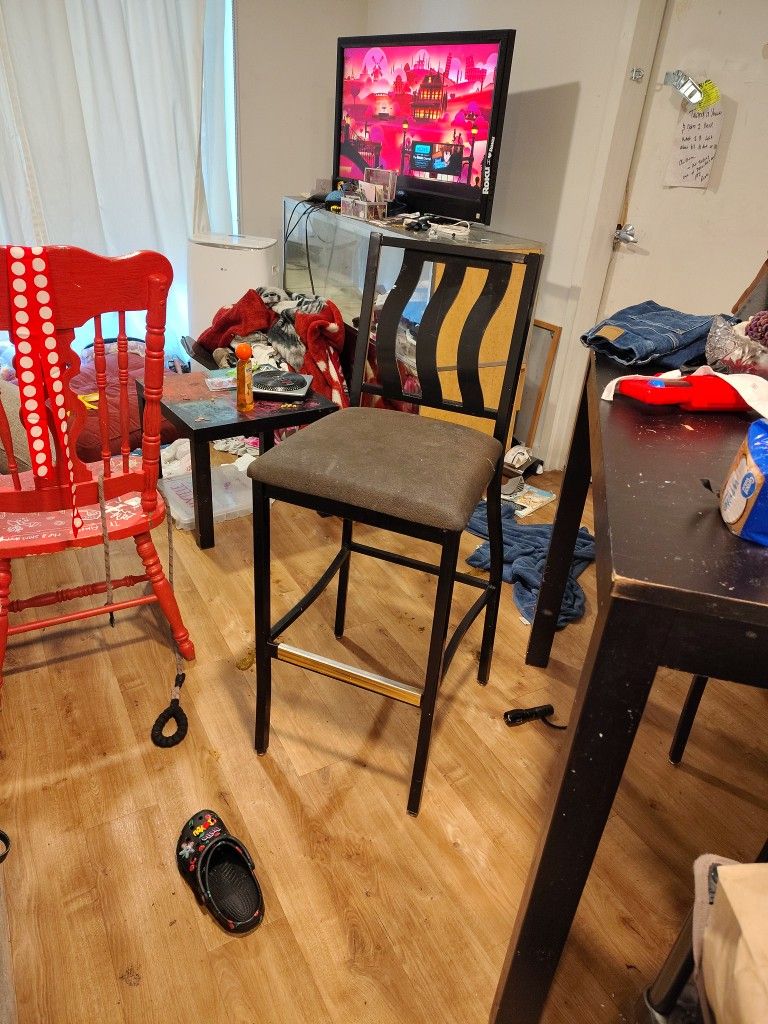 Set Of 6 Tall Bar Heavy Stools