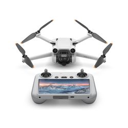 DJI Mini 3 Pro (DJI RC) – Lightweight and Foldable Camera Drone with 4K/60fps Video, 48MP Photo, 34-min Flight Time, Tri-Directional Obstacle Sensing,