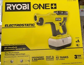 Ryobi one electrostatic handheld sprayer kit.