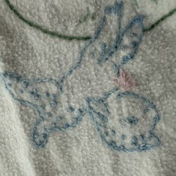 Embroidered Lamb Baby Blanket