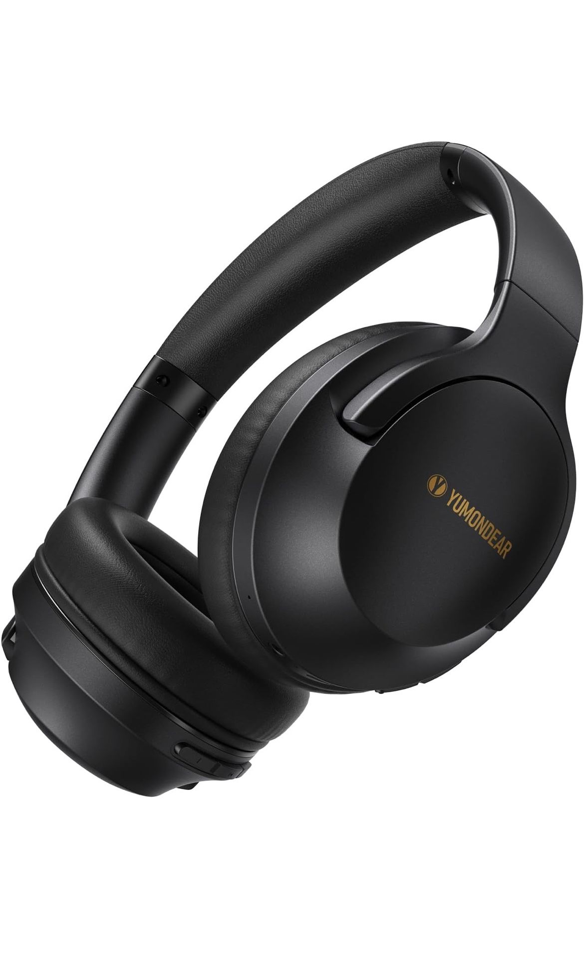 Bluetooth 5.4 Over Ear Headphones, ENC Call Noise Cancelling Mic, Foldable Wireless Headset, 70H Playback, Deep Bass Stereo Sound, Customizable EQ via