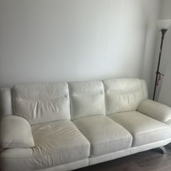 White Leather Sofa