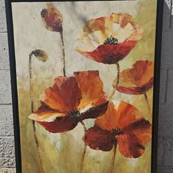 Floral Framed ART Poppies