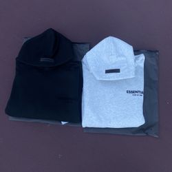 Essential Hoodies Light Oat/ Black