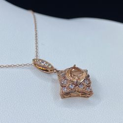 PAJ 925 Cz Rose Gold Necklace 