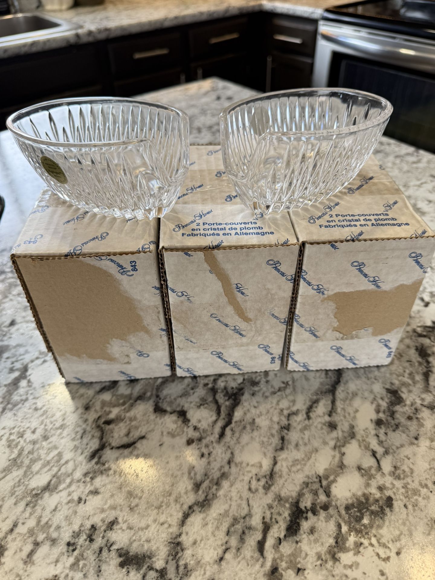 Authentic Princess House Lead Crystal Silver wear Dishes