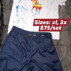 Men's polo shorts set
