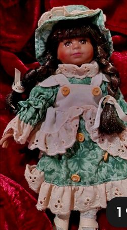 Porcelain African American  Doll