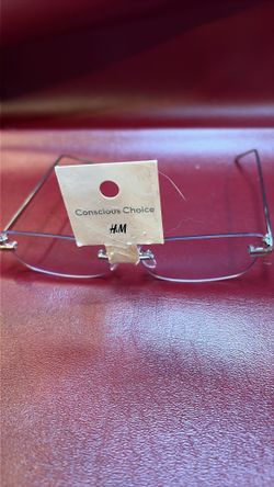 H&M conscious choice light purple lens glasses