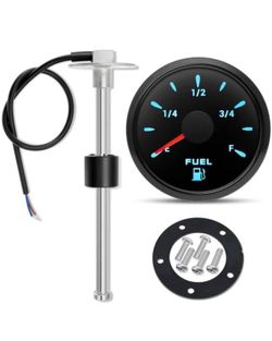 ARTILAURA Fuel Sending Unit and Gauge Kit, 240-33ohms 10" (250mm) Boat Marine Fuel Tank Sender Stainless Steel Gas Sensor