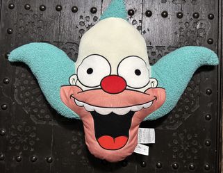The Simpsons Krusty the Clown plush pillow Universal Studios
