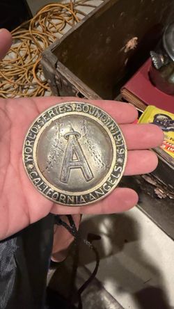 Vintage 1979 California Angels World Series Bound Belt Buckle