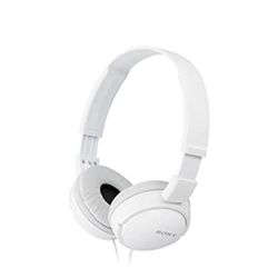 Sony ZX Series Wired On-Ear Headphones, White MDR-ZX110