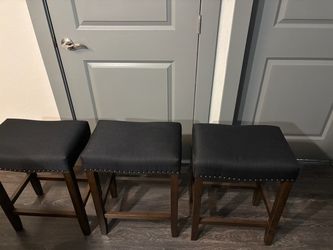 Bar stools Set of 3 Black