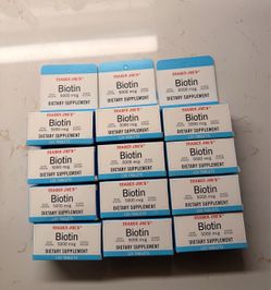 Trader Joe's Biotin 5000 mcg – 12 Boxes