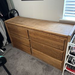 6 drawer wooden dresser