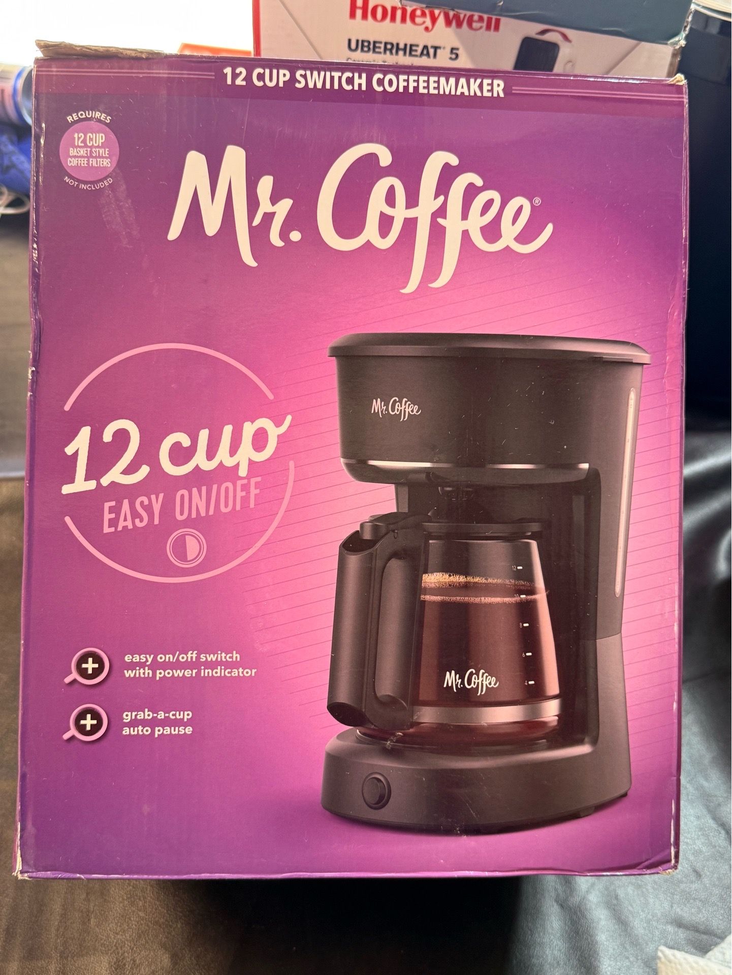Mr. Coffee 12-Cup Switch Coffeemaker in black