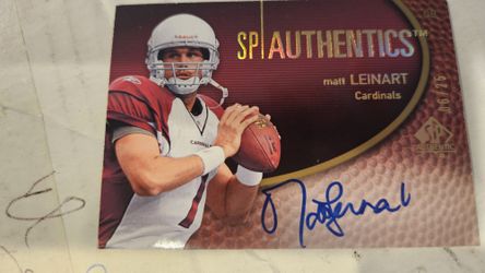 Matt Leinart Authentic Hand Signed Card.