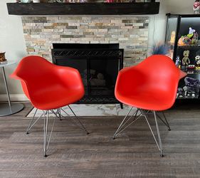 Eames Fiberglass Molded Armchairs by Herman Miller    -can deliver-
