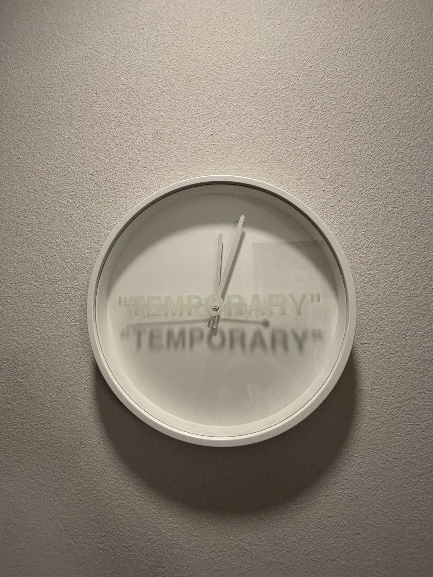 Virgil Abloh x IKEA MARKERAD “ TEMPORARY “ Wall Clock