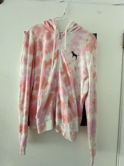 PINK Victoria's Secret Tie-Dye Full-Zip Hoodie M